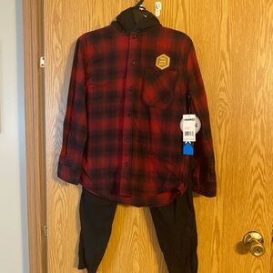 Red and Black boys Shirt and pants 2 piece set Tony Hawk